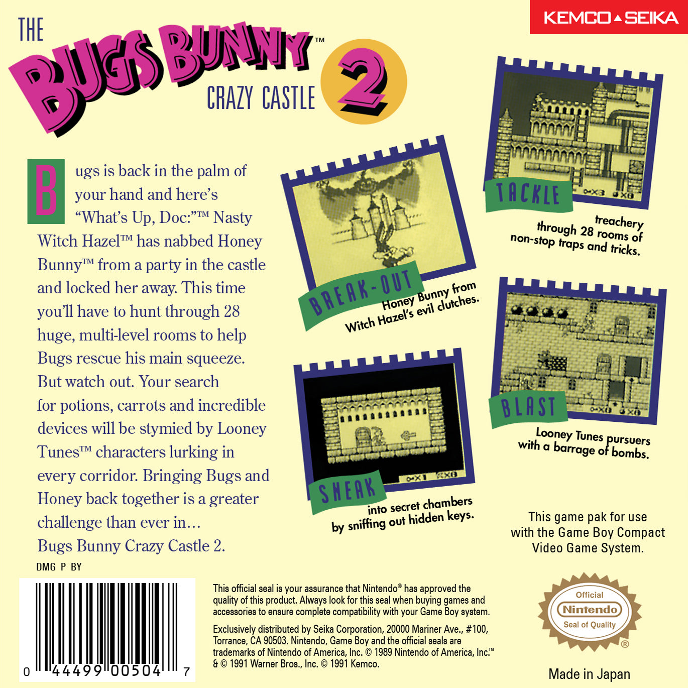 Bugs Bunny: Crazy Castle 2 Game Boy - Video Game - Used - CaveGamers - Image 2