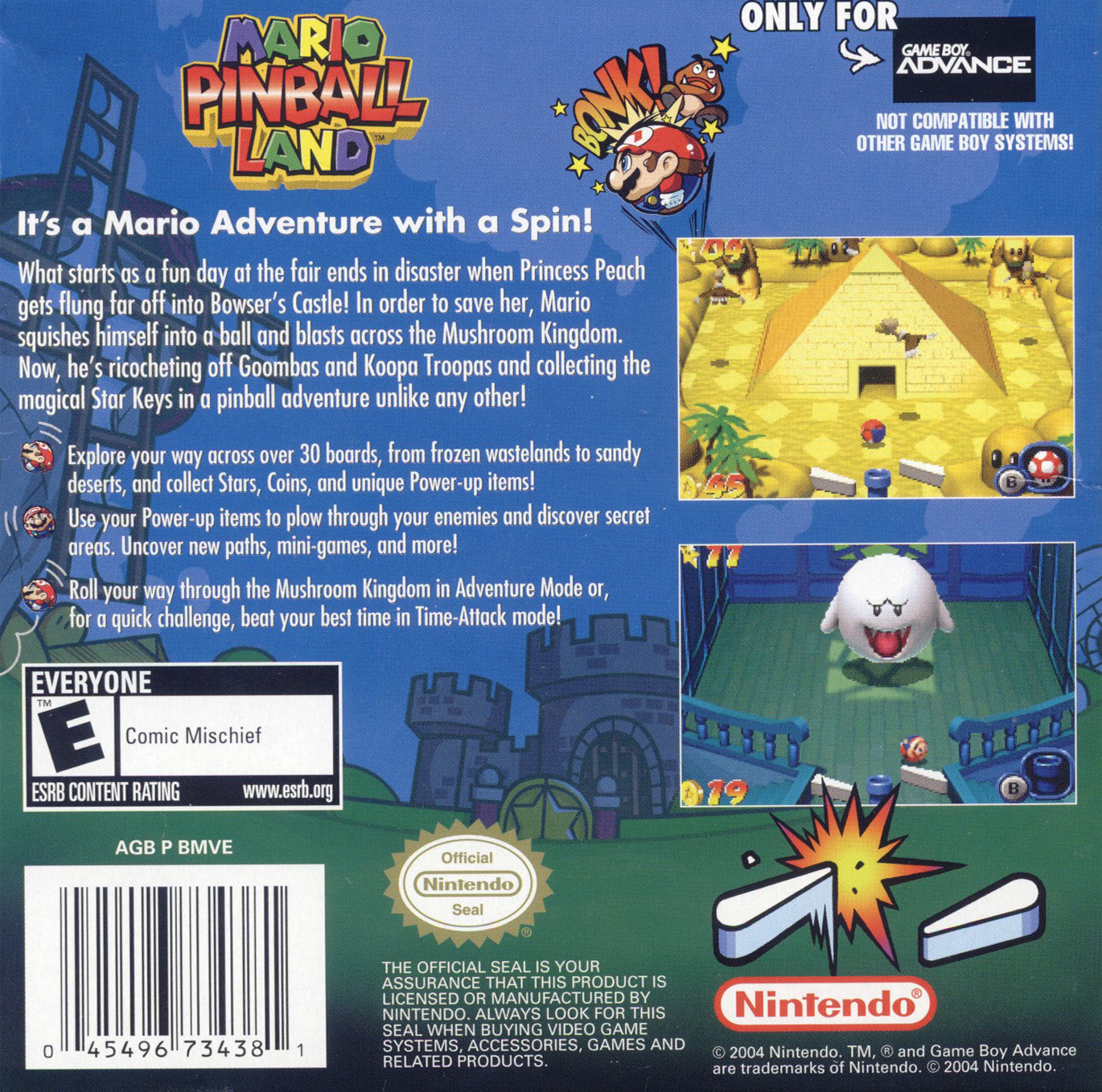 Mario Pinball Land Game Boy Advance - Video Game - Used - CaveGamers - Image 2