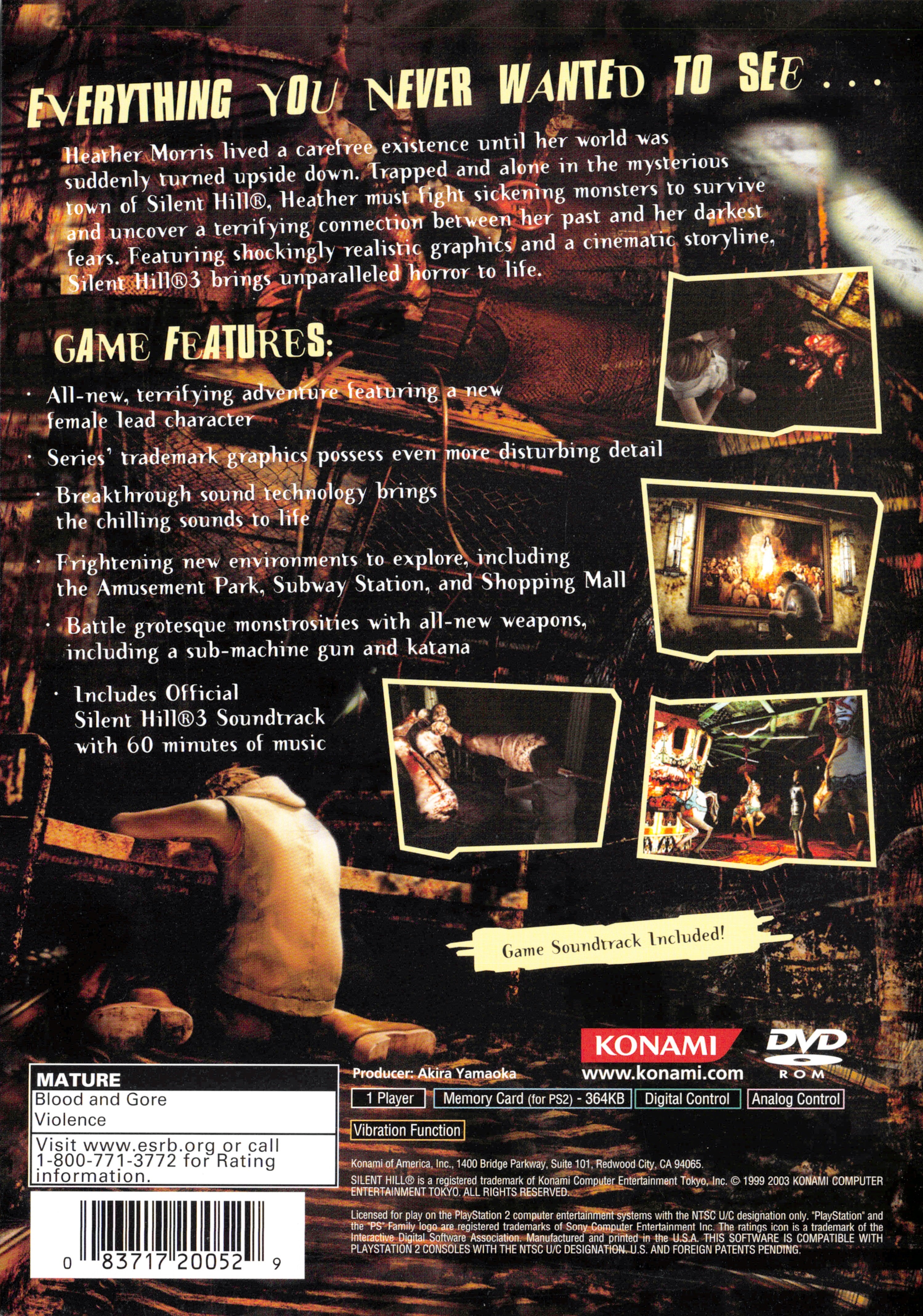 Silent Hill 3 PS2 - Video Game - Used - CaveGamers - Image 2