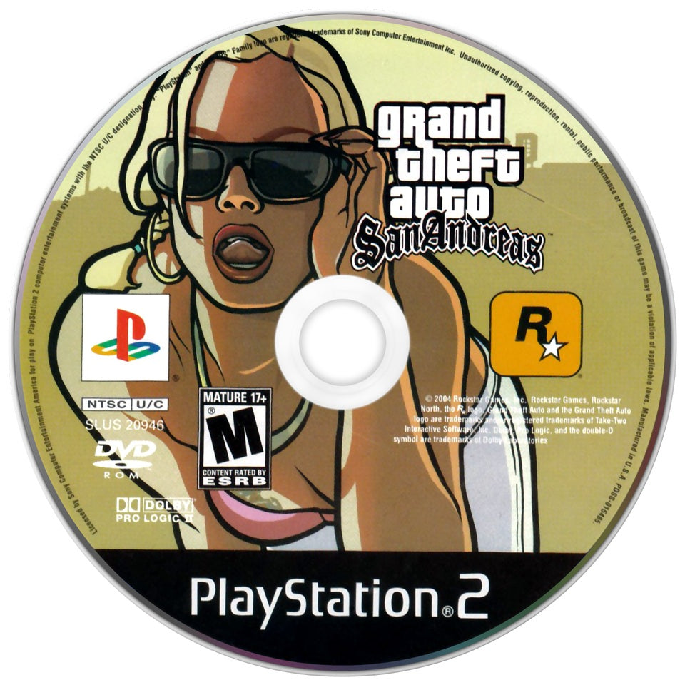 Grand Theft Auto: San Andreas PS2 - Video Game - Used - CaveGamers - Image 3