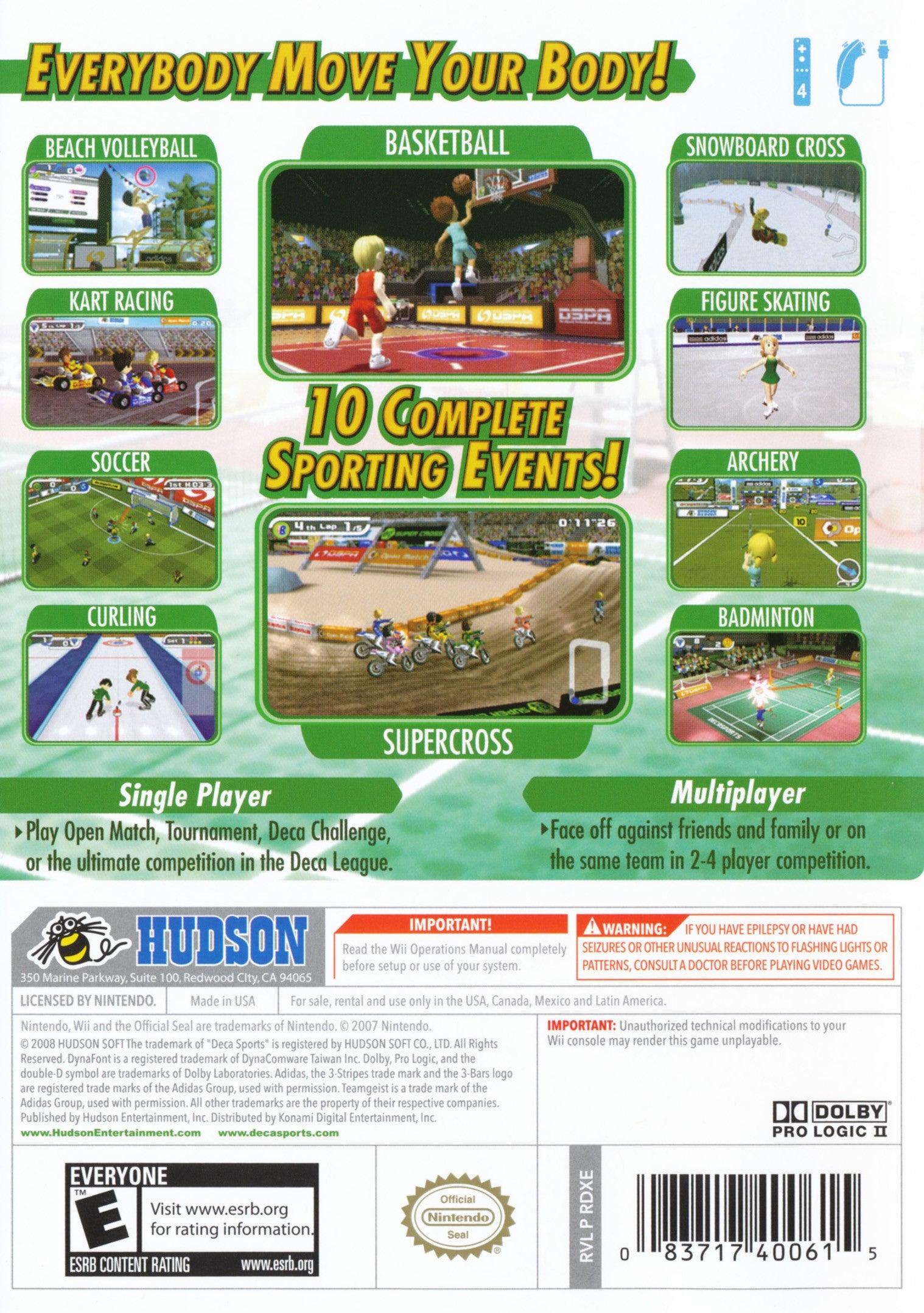 Deca Sports 2 Wii - Video Game - Used - CaveGamers - Image 2