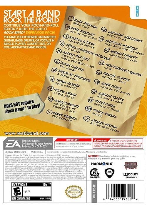 Rock Band: Country Track Pack Wii - Video Game - Used - CaveGamers - Image 2
