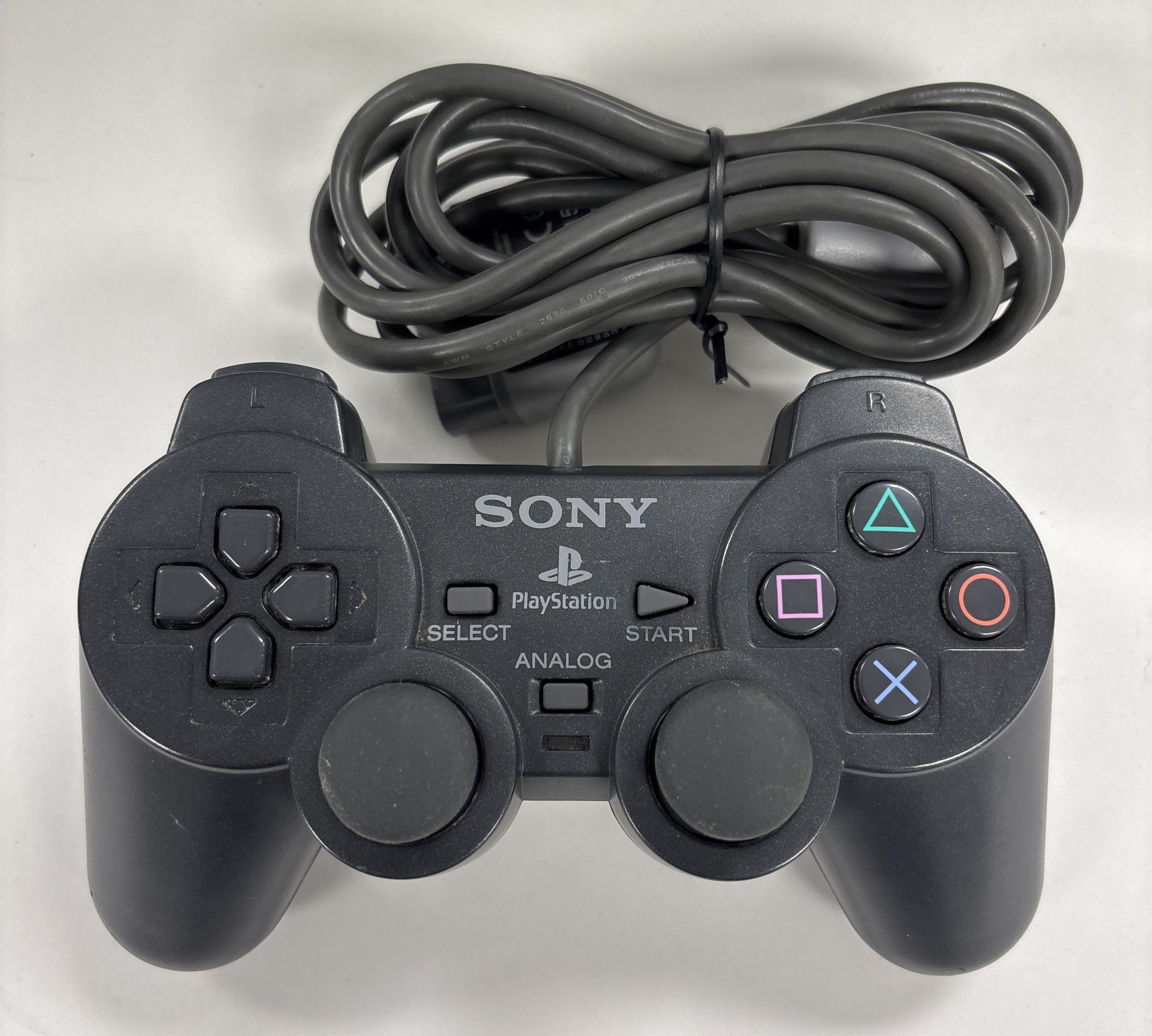 Playstation Dualshock Analog Controller - Dark Gray - Video Game Accessory - Used - CaveGamers