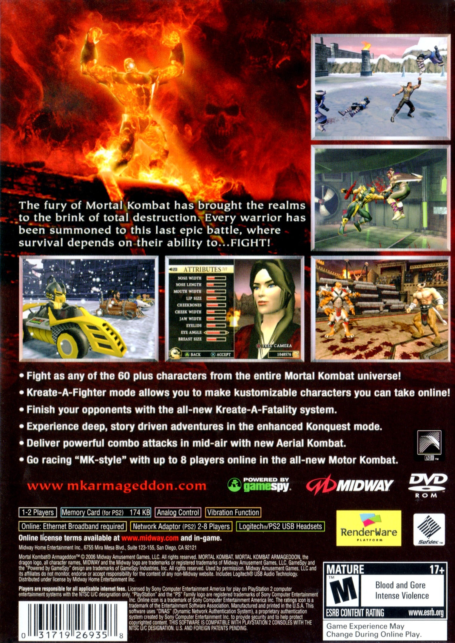Mortal Kombat Armageddon PS2 - Video Game - Used - CaveGamers - Image 2
