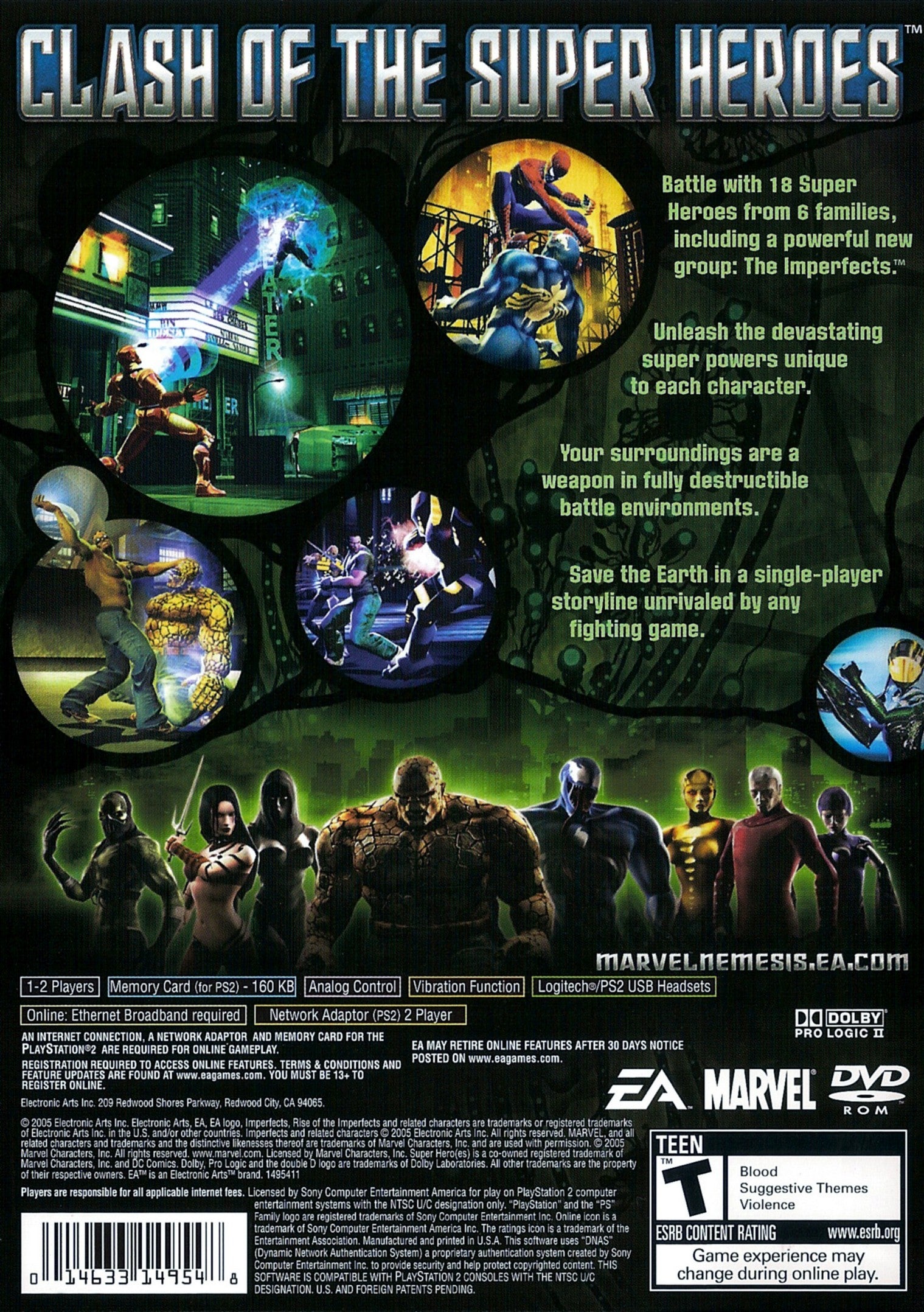 Marvel Nemesis: Rise of the Imperfects PS2 - Video Game - Used - CaveGamers - Image 2
