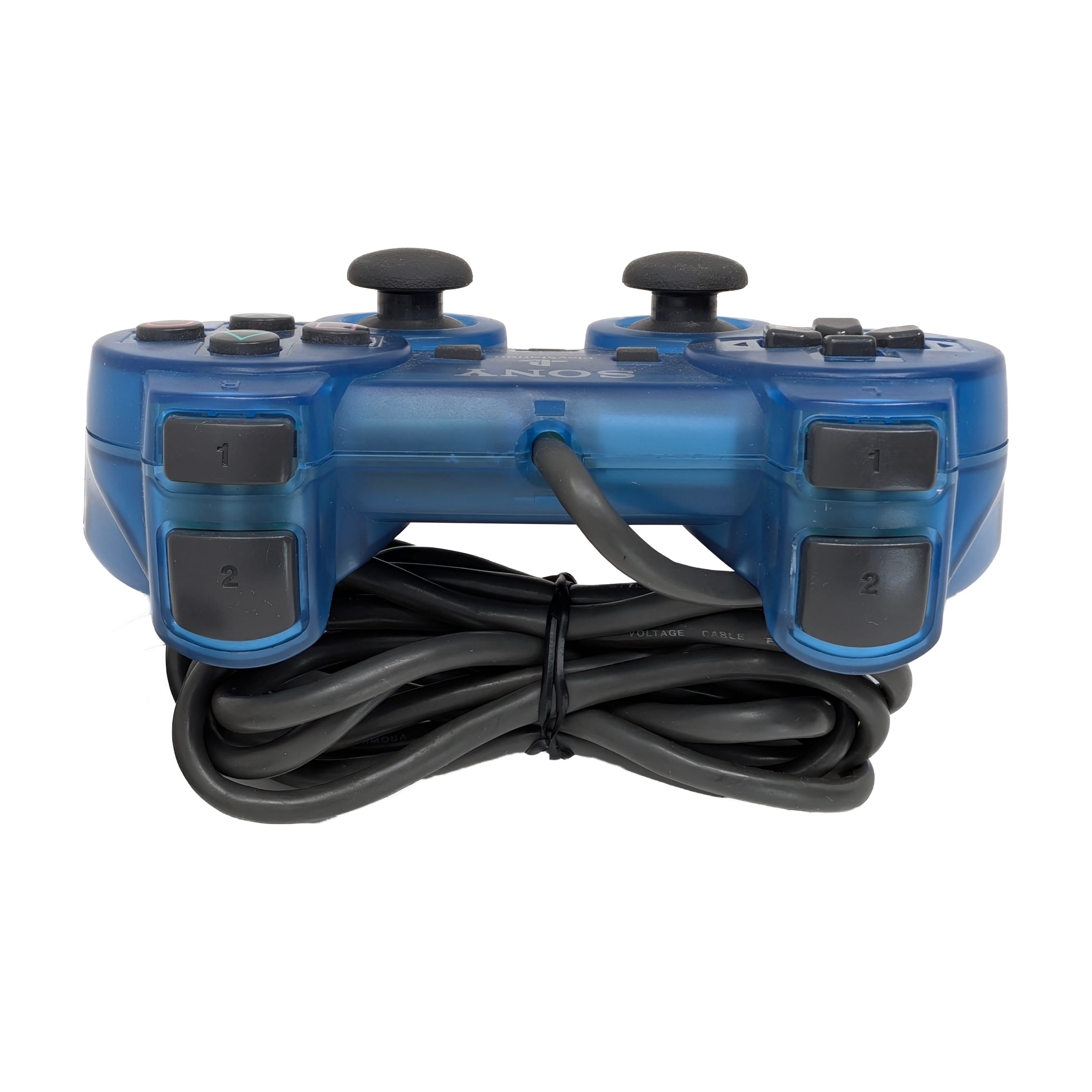 PlayStation Dualshock Controller - Transparent Blue - Video Game Accessory - Used - CaveGamers - Image 3