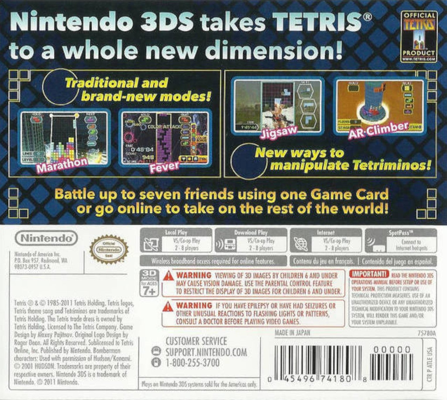 Tetris: Axis 3DS - Video Game - Used - CaveGamers - Image 2