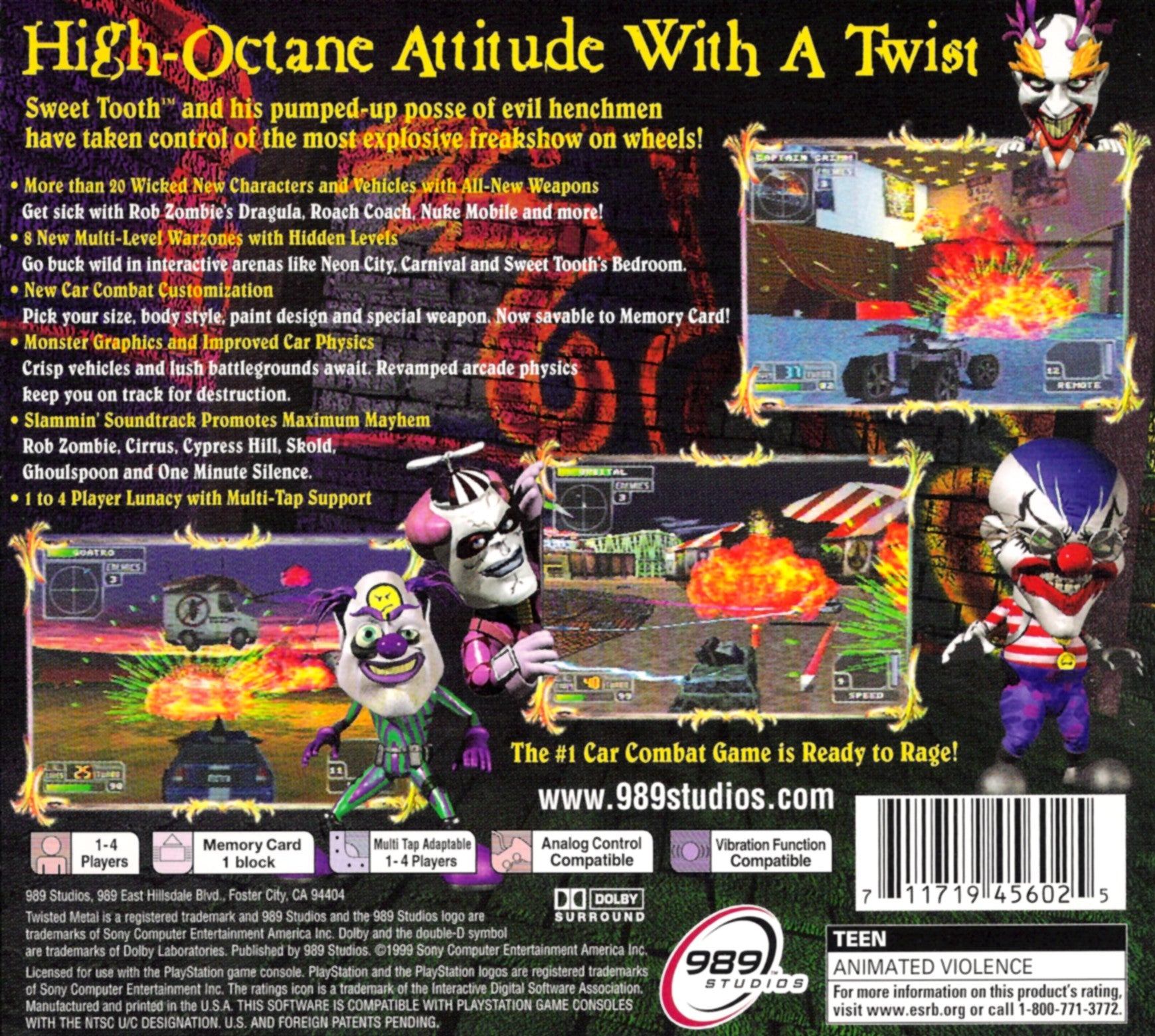 Twisted Metal 4 Playstation - Video Game - Used - CaveGamers - Image 2