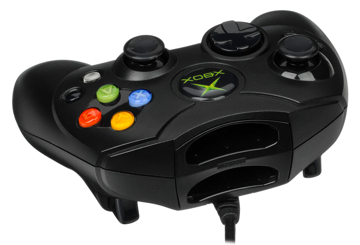 Original Xbox Controller S - Black - Video Game Accessory - Used - CaveGamers - Image 3