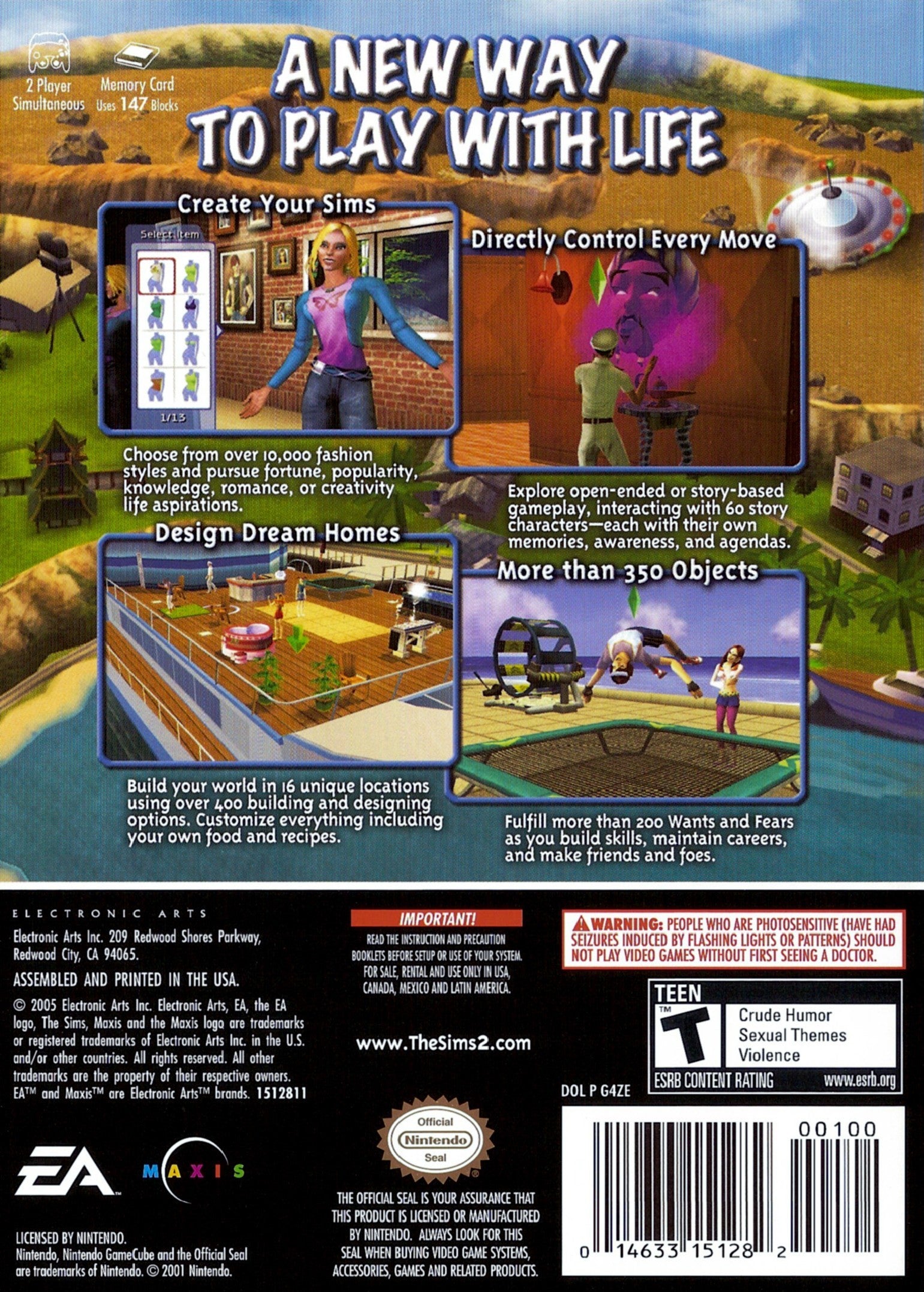 The Sims 2 GameCube - Video Game - Used - CaveGamers - Image 2