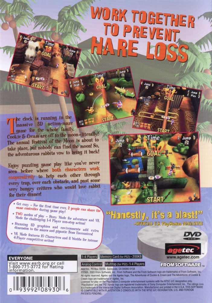 The Adventures of Cookie & Cream PS2 - Video Game - Used - CaveGamers - Image 2