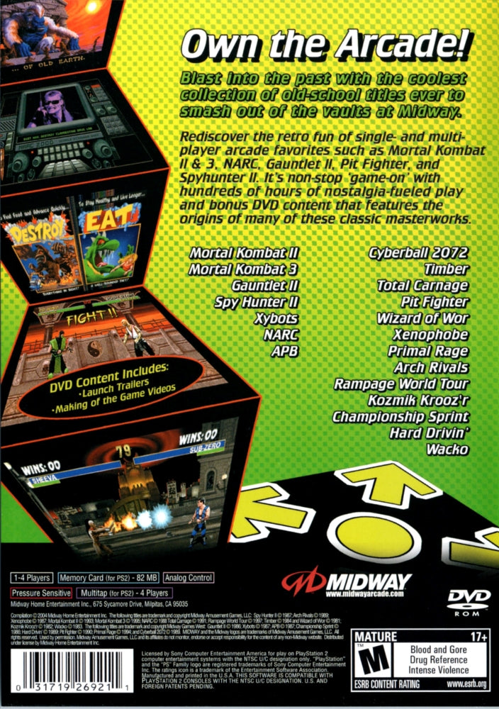 Midway Arcade Treasures 2 PS2 - Video Game - Used - CaveGamers - Image 2