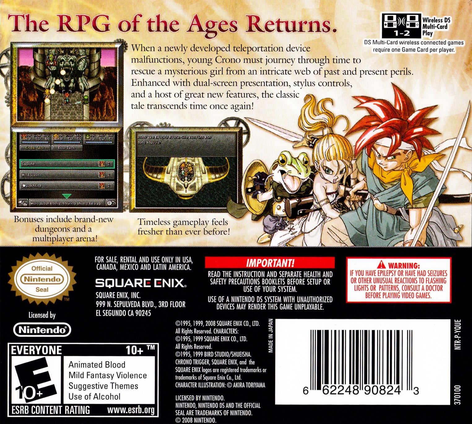 Chrono Trigger DS - Video Game - Used - CaveGamers - Image 2