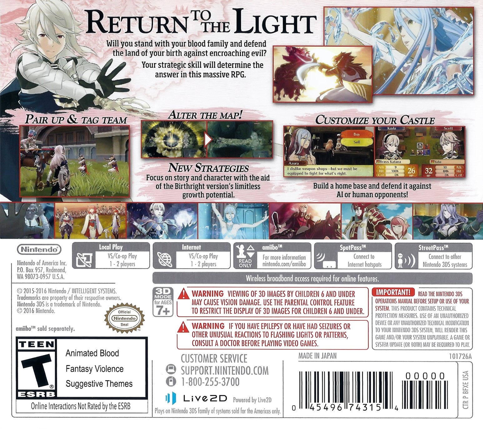 Fire Emblem Fates: Birthright 3DS - Video Game - Used - CaveGamers - Image 2