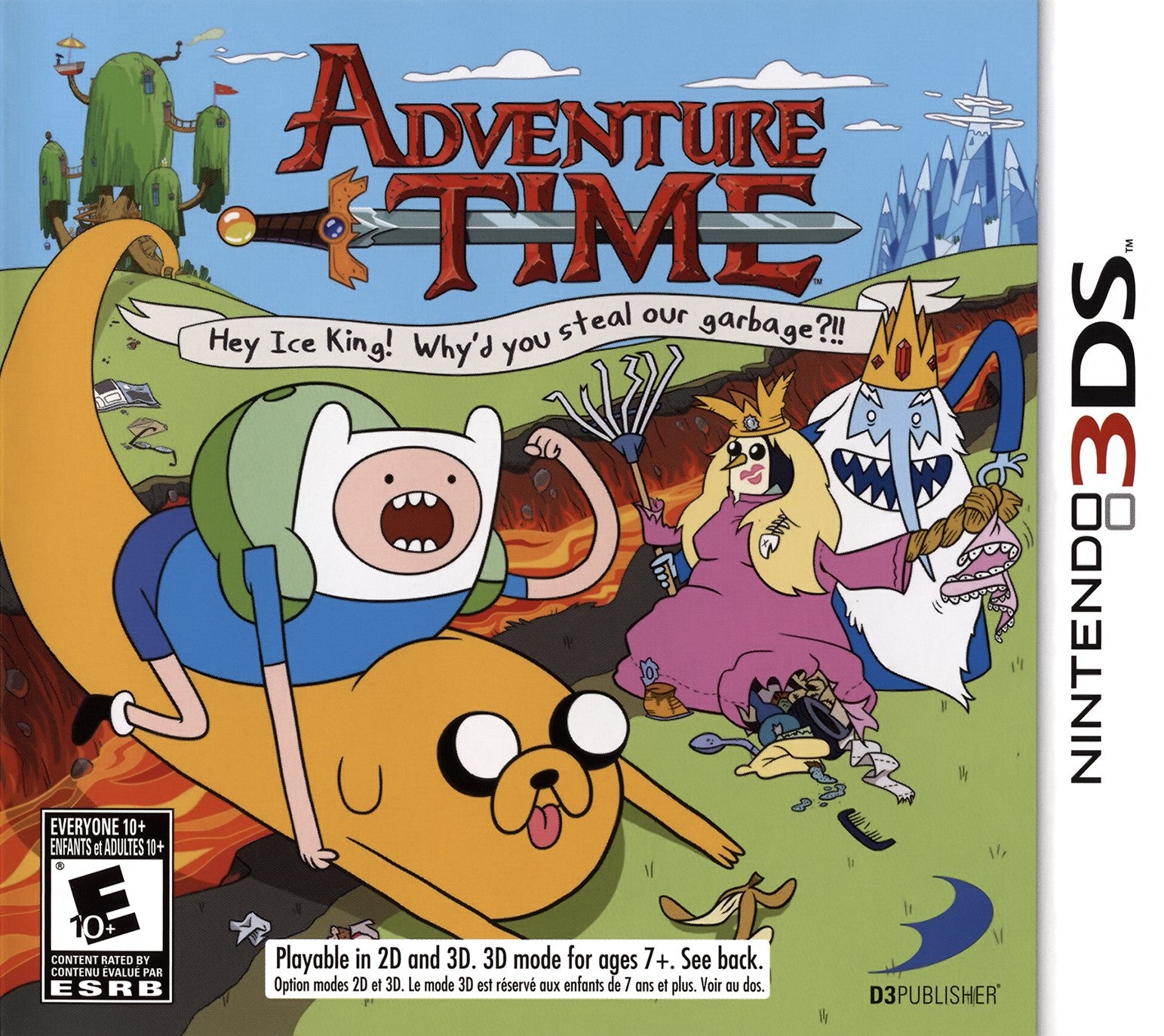 Adventure Time: Hey Ice King! Why'd you steal our garbage?!! 3DS - Video Game - Used - CaveGamers