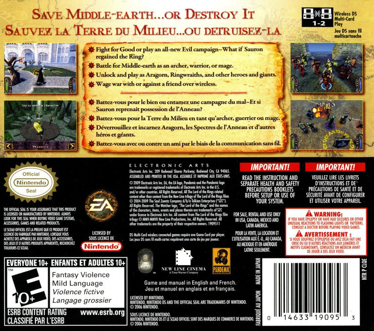 The Lord of the Rings: Conquest DS - Video Game - Used - CaveGamers - Image 2