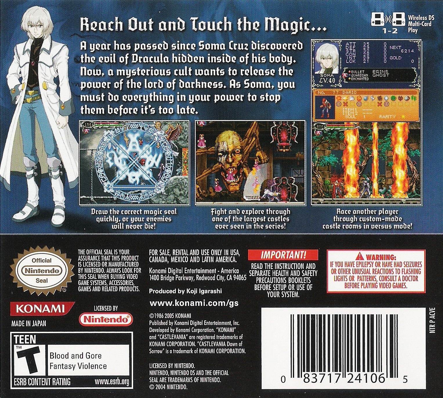Castlevania: Dawn of Sorrow DS - Video Game - Used - CaveGamers - Image 2