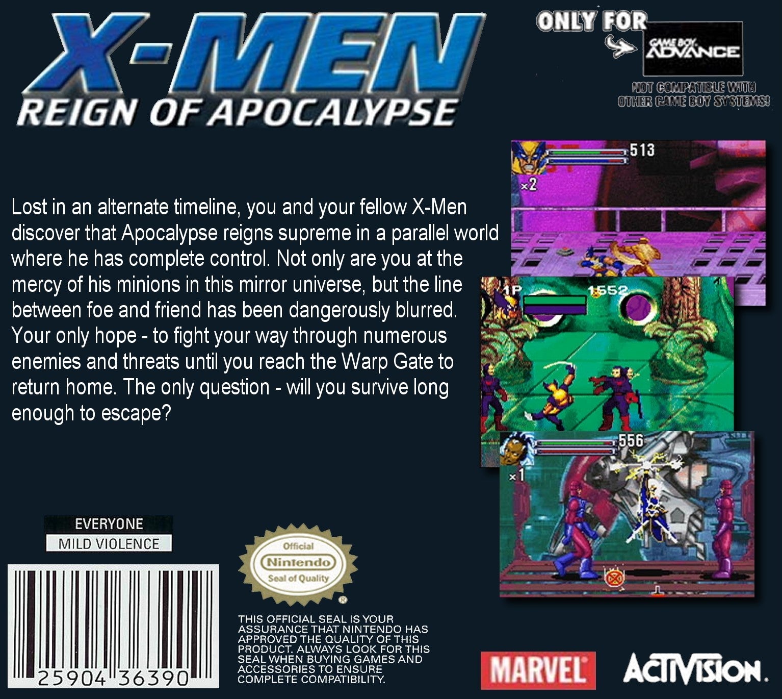 X-Men: Reign Of Apocalypse Game Boy Advance - Video Game - Used - CaveGamers - Image 2