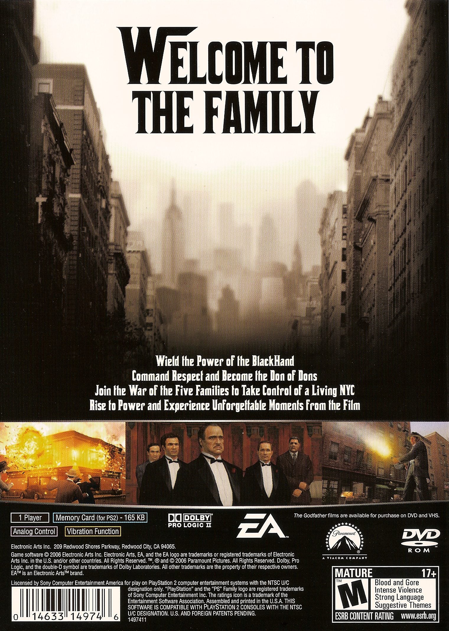The Godfather PS2 - Video Game - Used - CaveGamers - Image 2