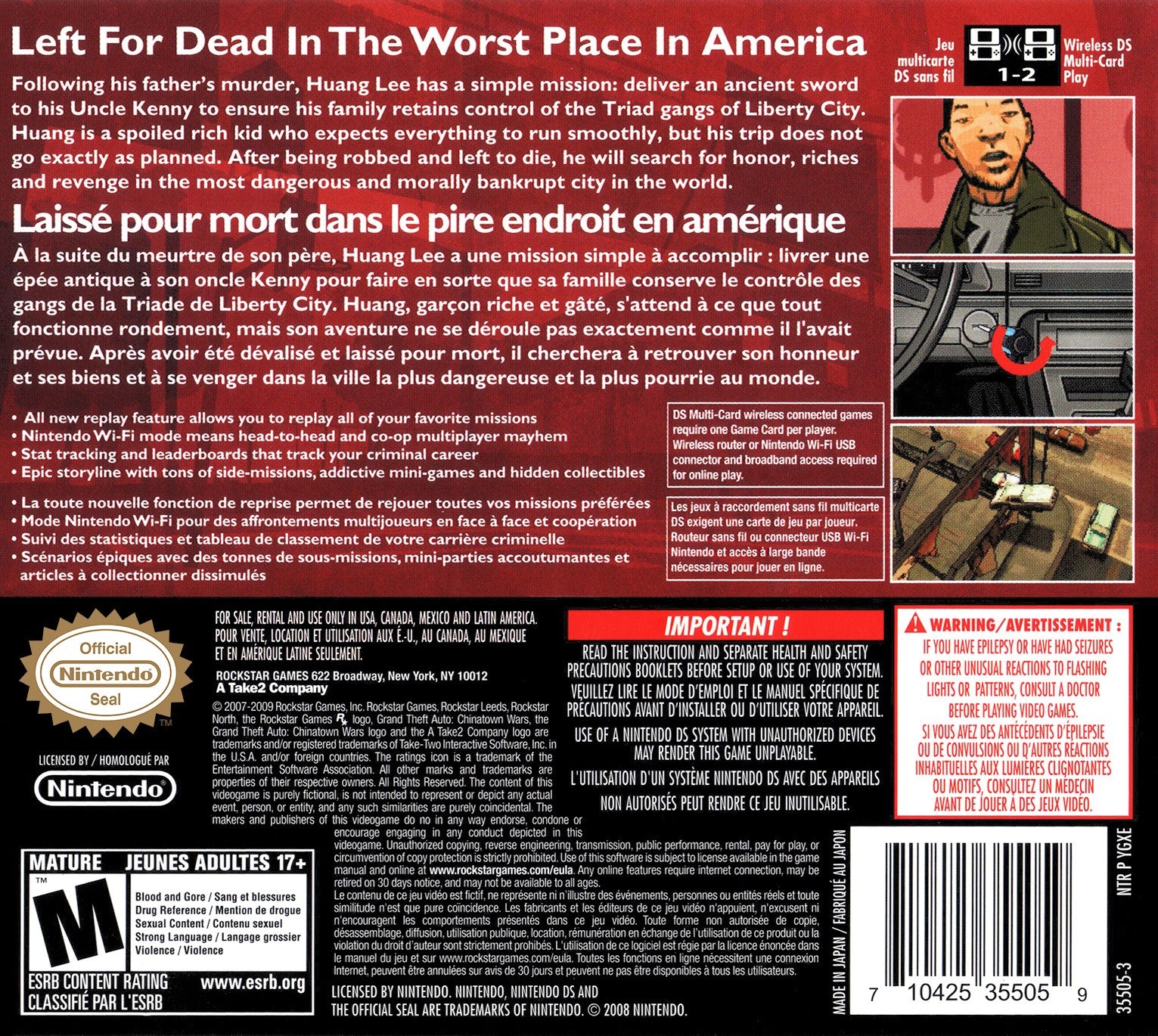 Grand Theft Auto: Chinatown Wars DS - Video Game - Used - CaveGamers - Image 2