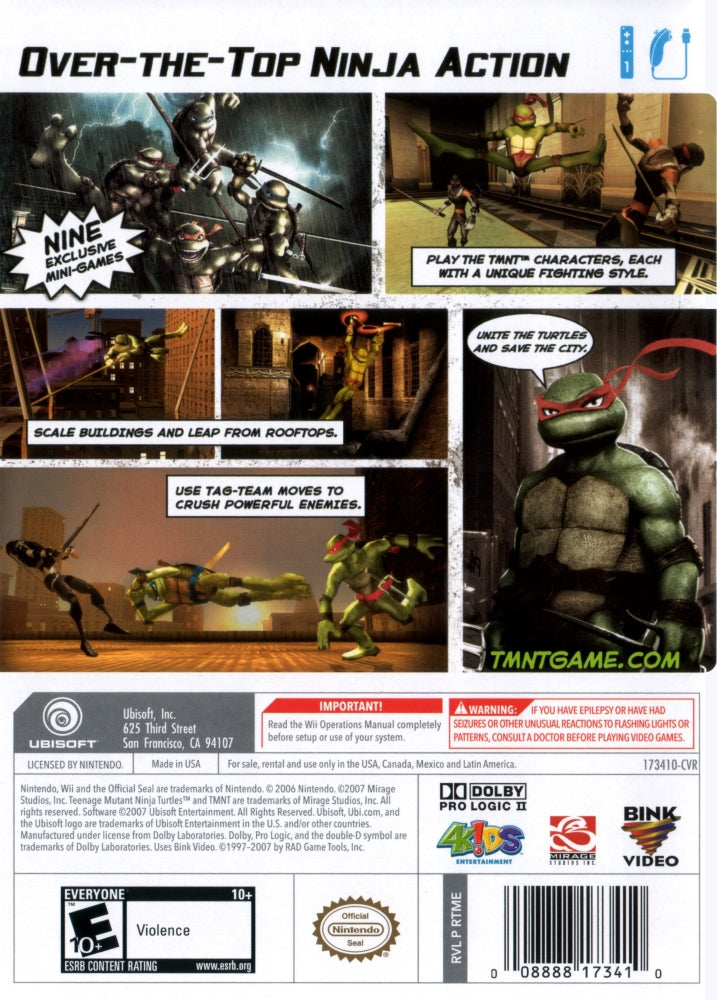 TMNT Wii - Video Game - Used - CaveGamers - Image 2