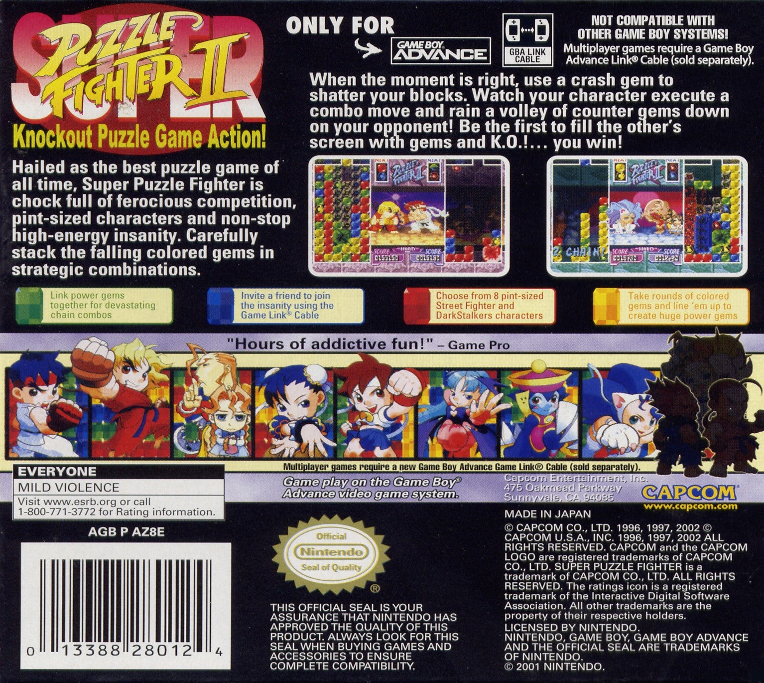 Super Puzzle Fighter 2 Game Boy Advance - Video Game - Used - CaveGamers - Image 2