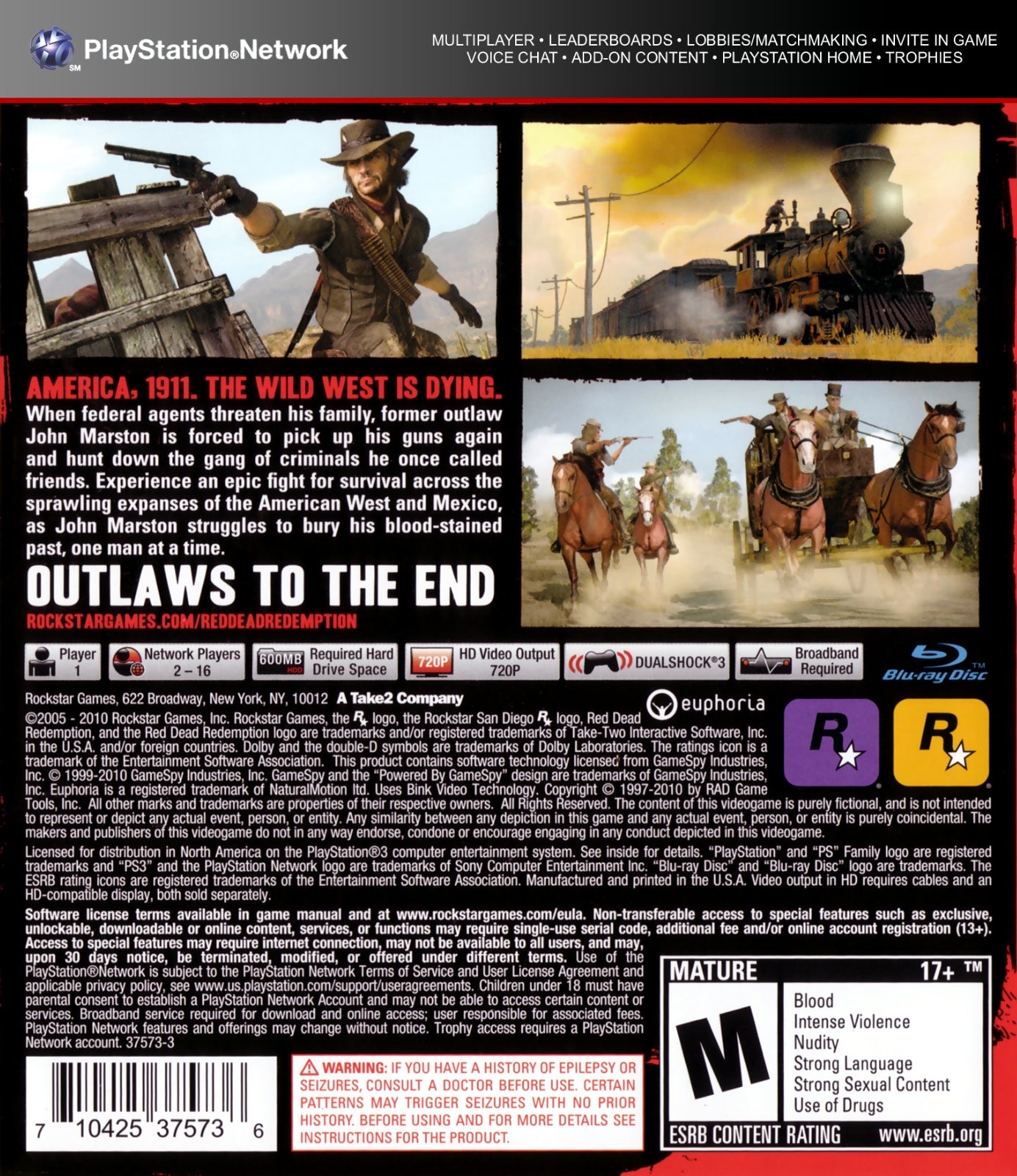 Red Dead Redemption PS3 - Video Game - Used - CaveGamers - Image 2
