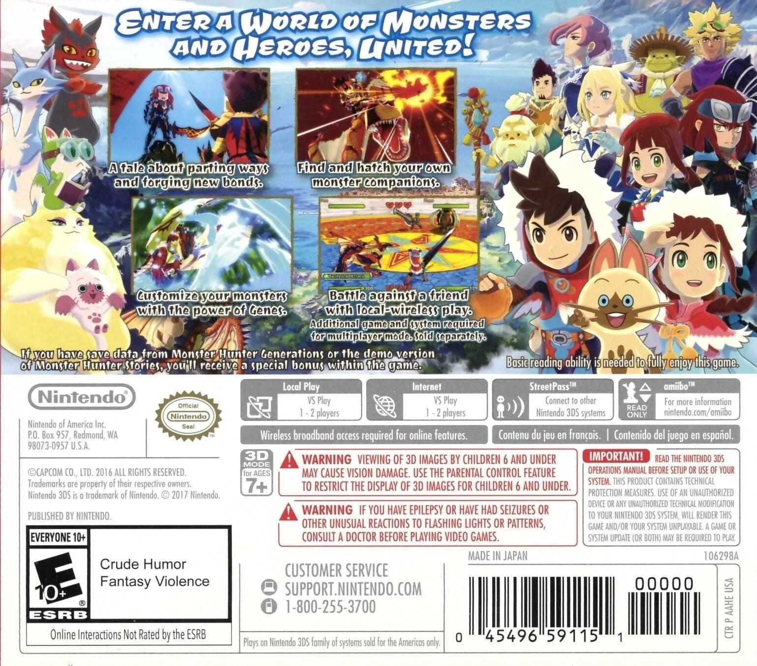 Monster Hunter Stories 3DS - Video Game - Used - CaveGamers - Image 2