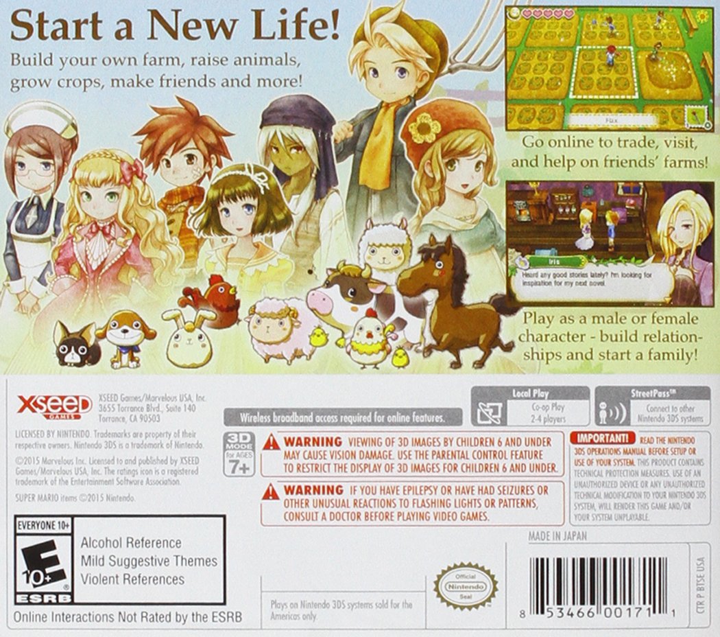 Story of Seasons 3DS - Video Game - Used - CaveGamers - Image 2