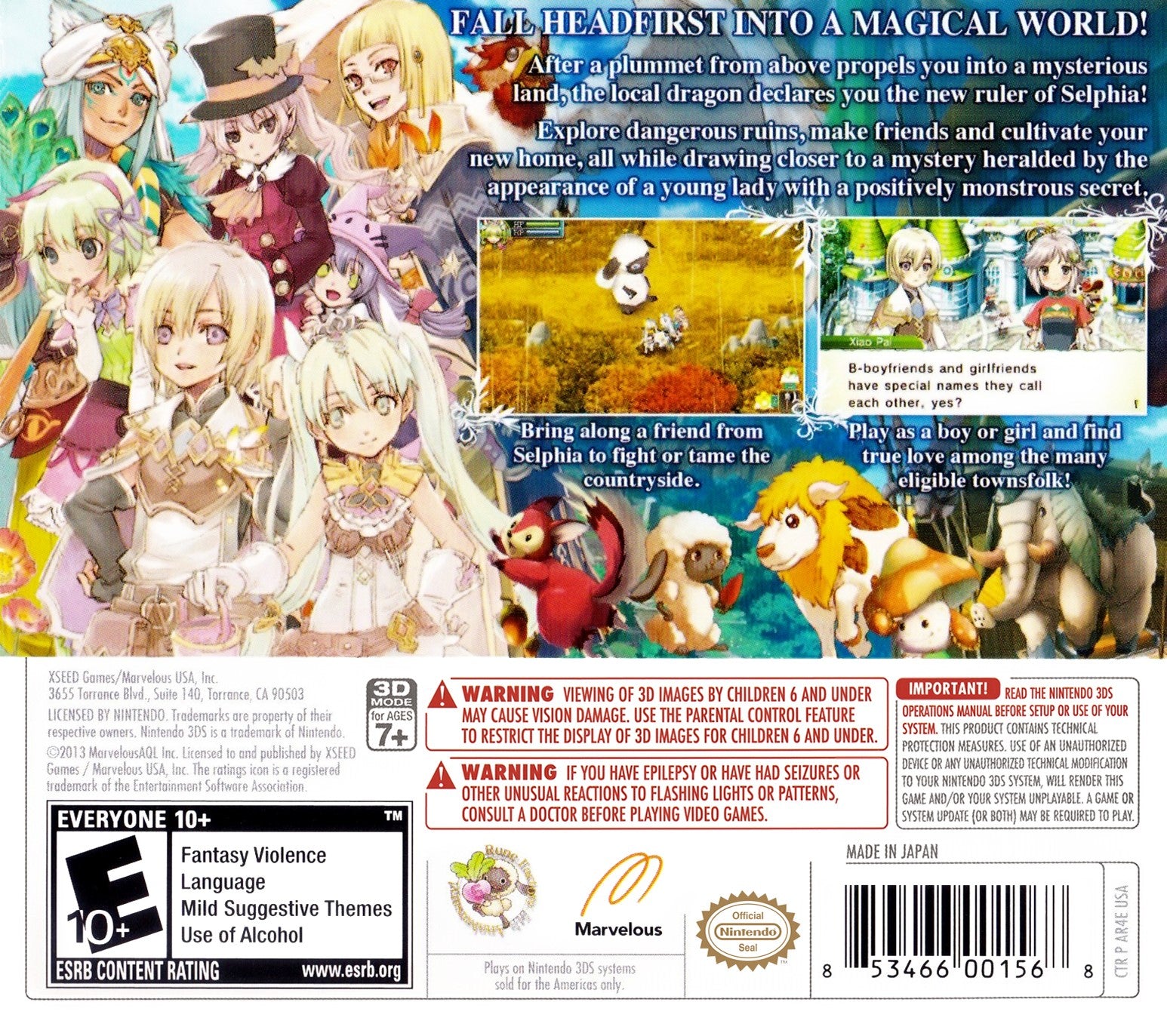 Rune Factory 4 3DS - Video Game - Used - CaveGamers - Image 2