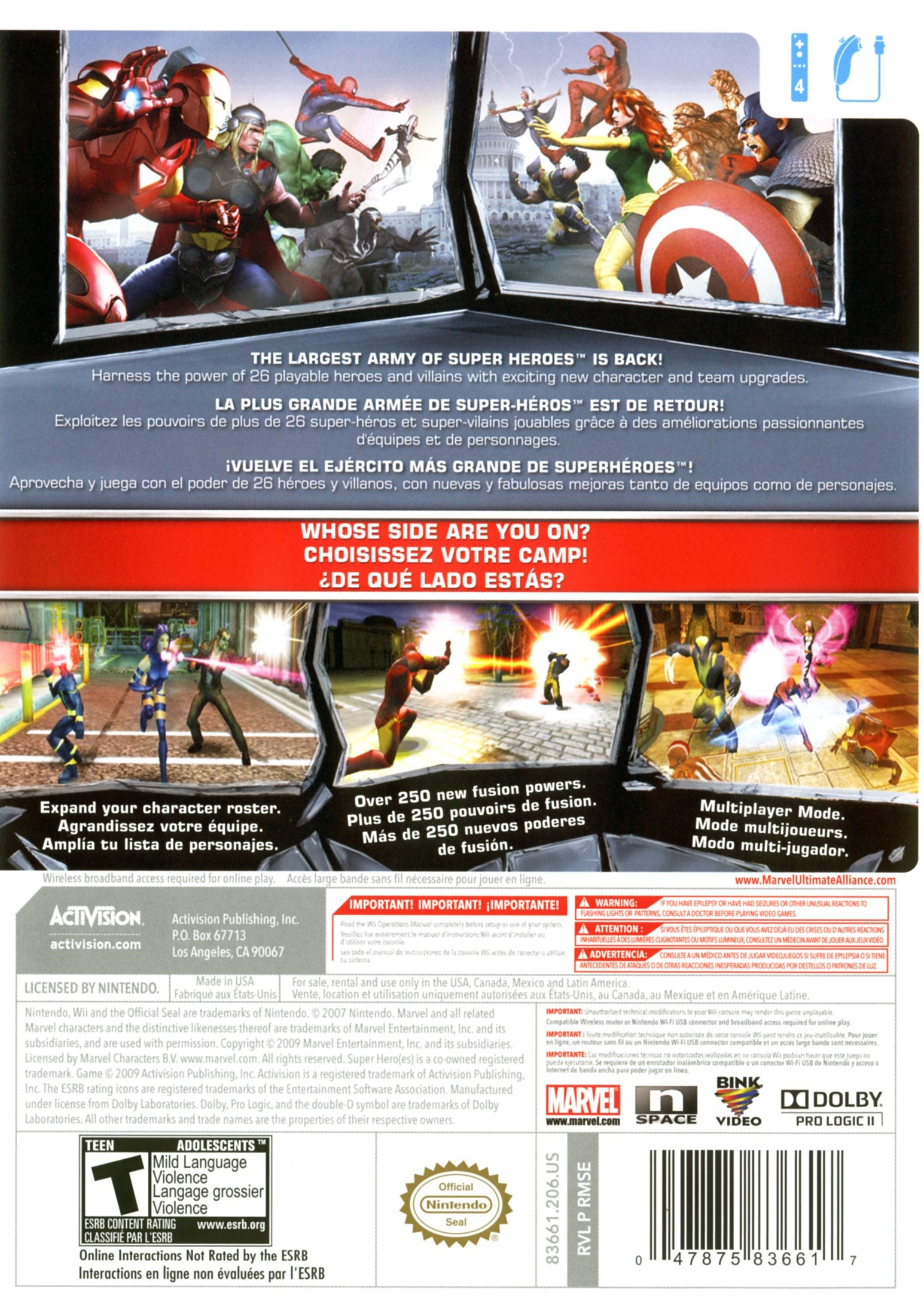 Marvel Ultimate Alliance 2 Wii - Video Game - Used - CaveGamers - Image 2