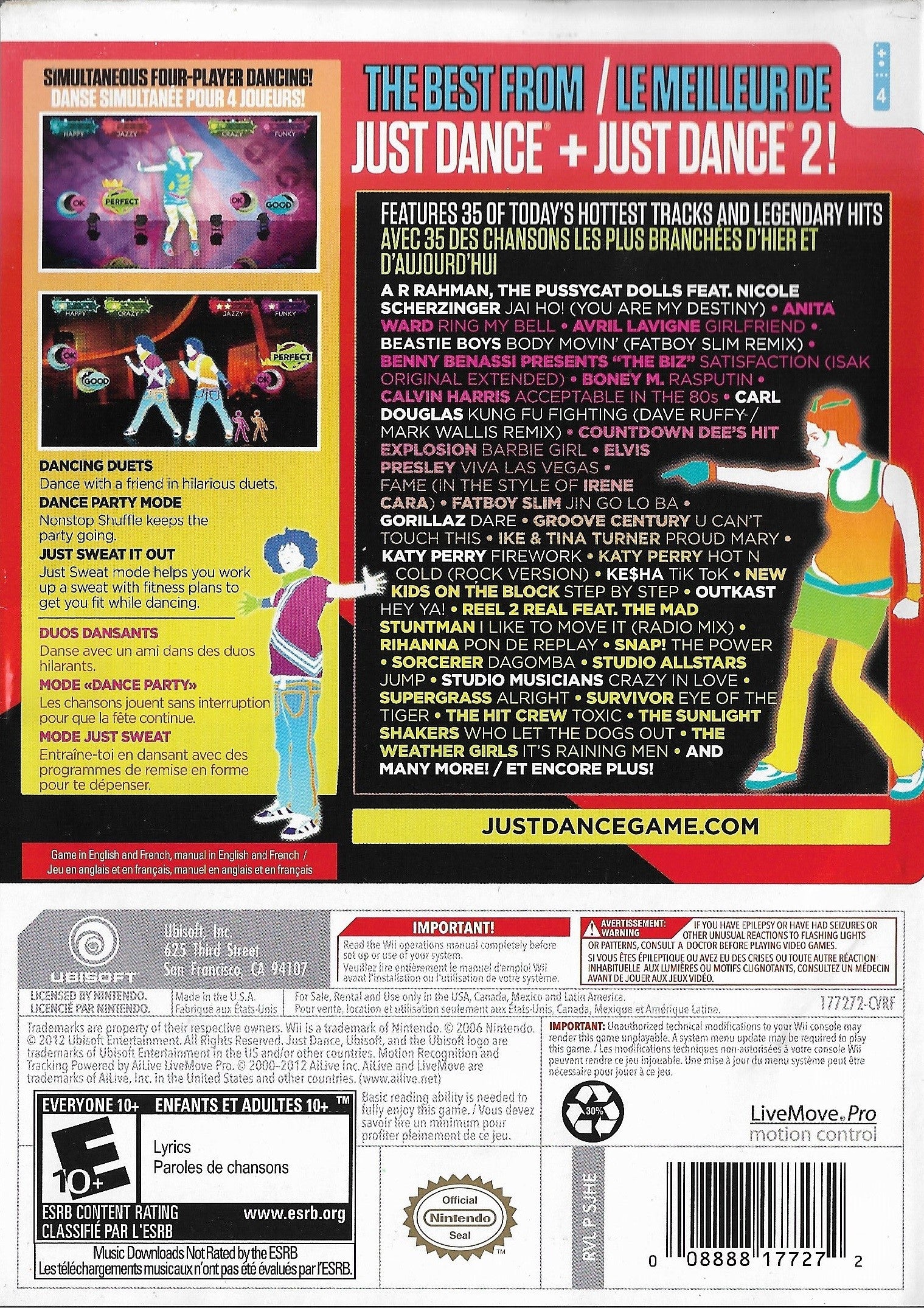 Just Dance Greatest Hits Wii - Video Game - Used - CaveGamers - Image 2