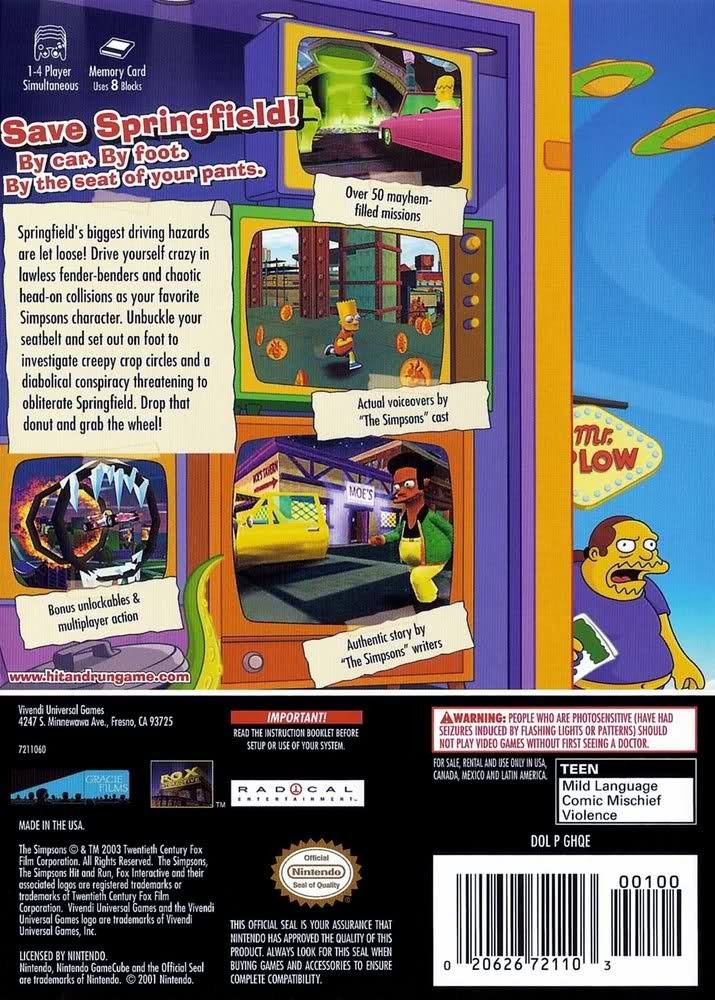 The Simpsons Hit & Run GameCube - Video Game - Used - CaveGamers - Image 2