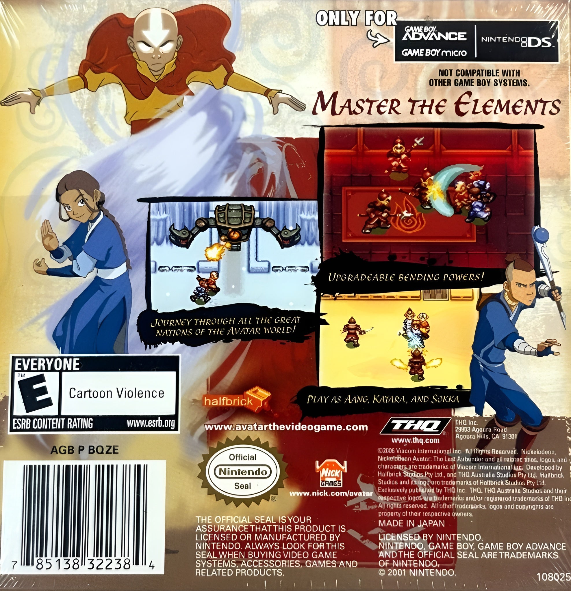 Avatar: The Last Airbender Game Boy Advance - Video Game - Used - CaveGamers - Image 2