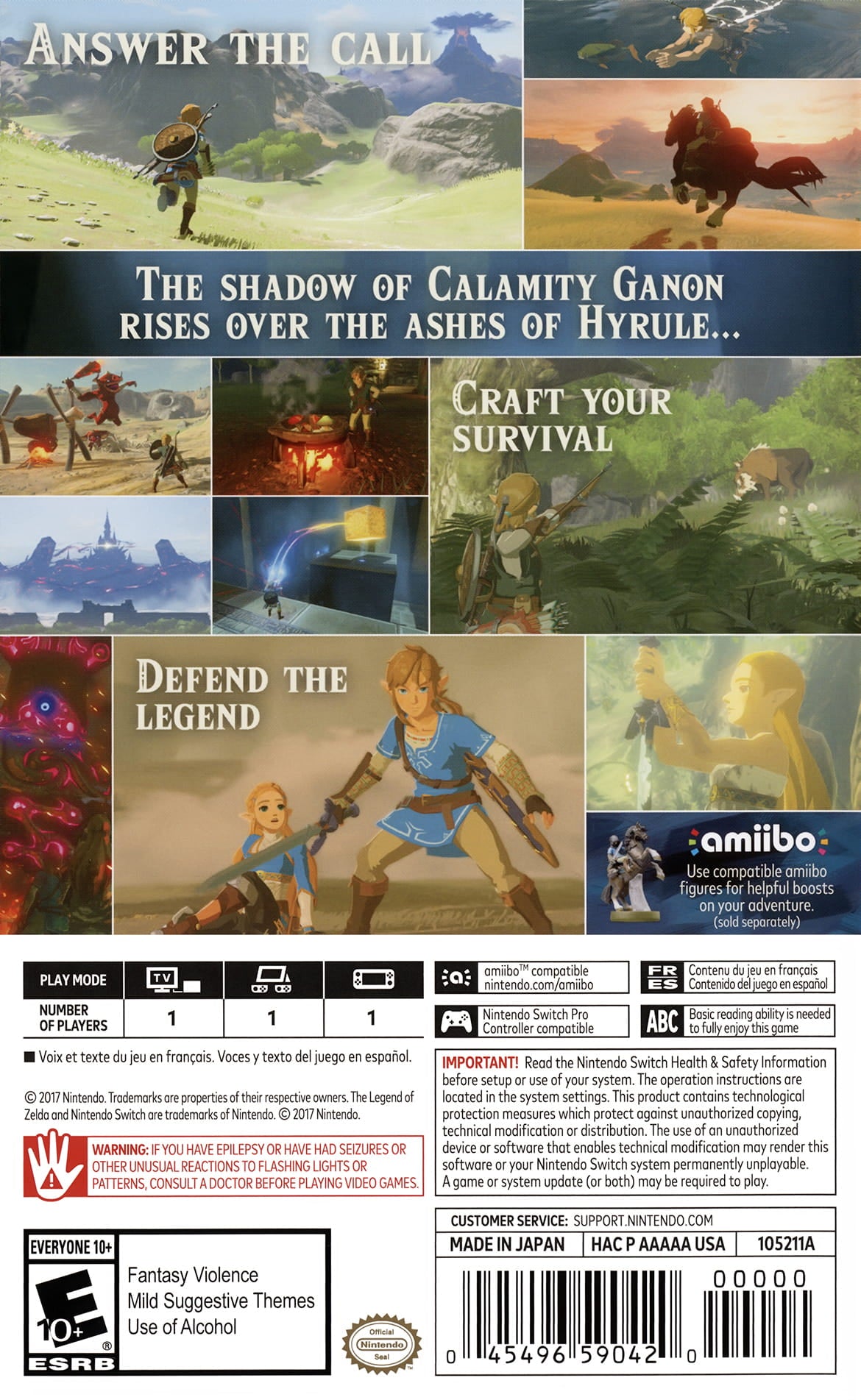 The Legend of Zelda: Breath of the Wild Switch - Video Game - Used - CaveGamers - Image 2