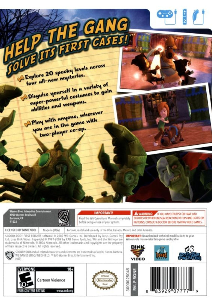 Scooby-Doo! First Frights Wii - Video Game - Used - CaveGamers - Image 2