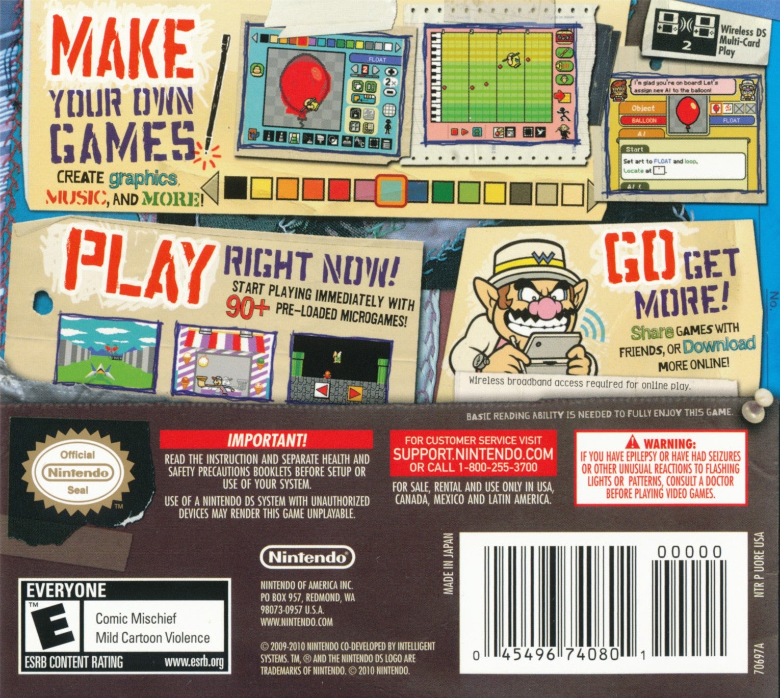 WarioWare D.I.Y. DS - Video Game - Used - CaveGamers - Image 2