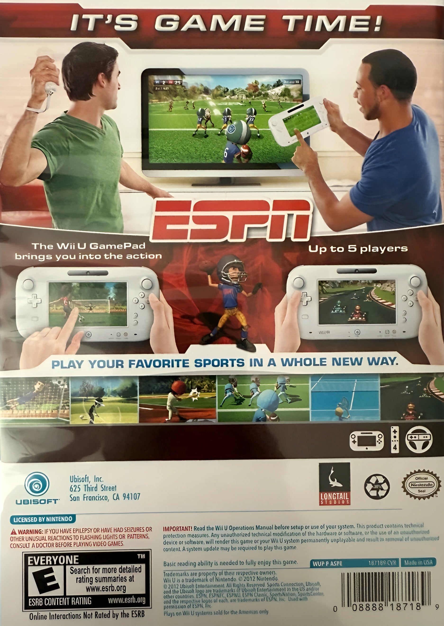 ESPN Sports Connection Wii U - Video Game - Used - CaveGamers - Image 2