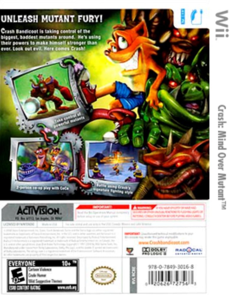 Crash: Mind Over Mutant Wii - Video Game - Used - CaveGamers - Image 2