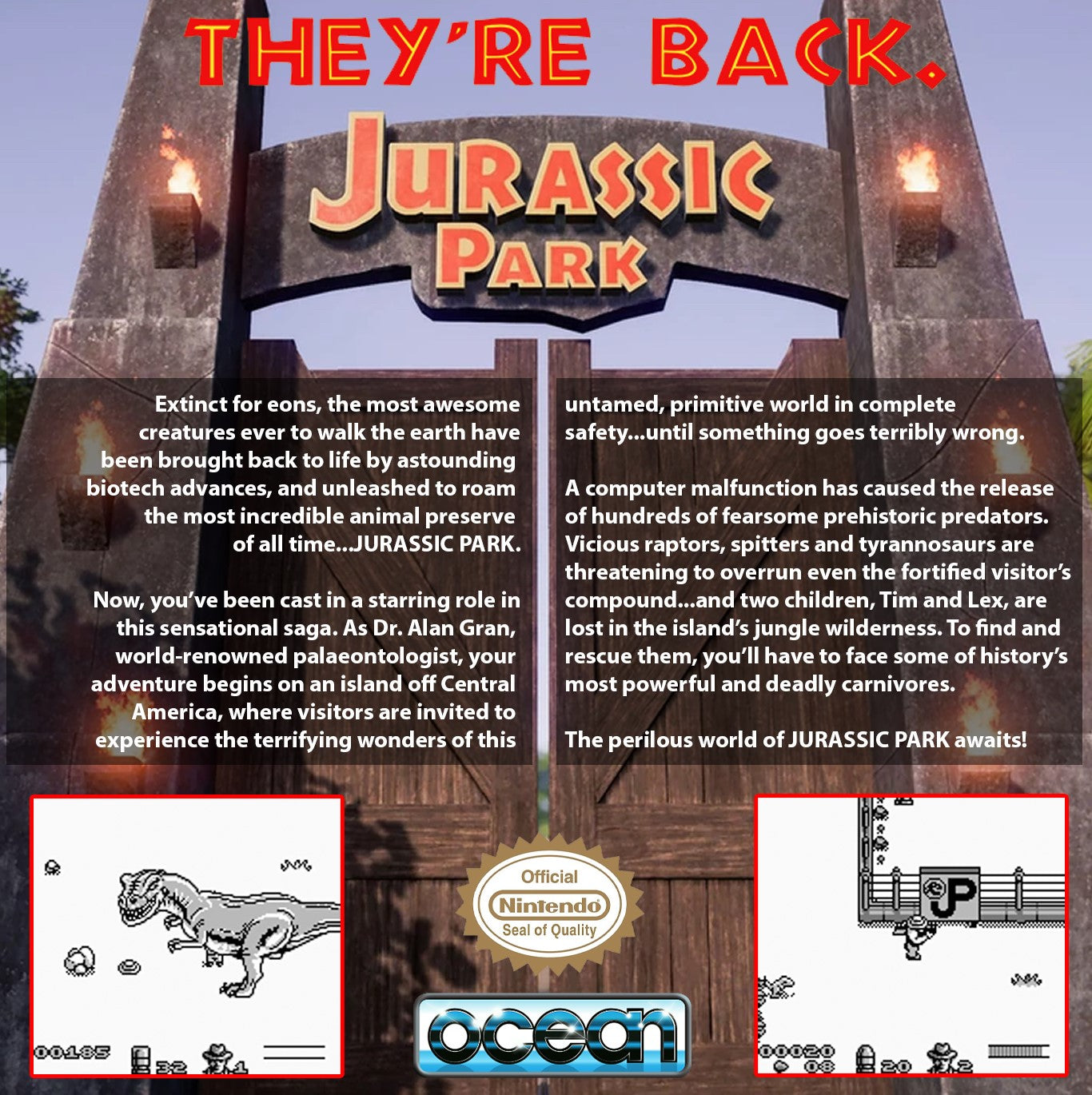 Jurassic Park Game Boy - Video Game - Used - CaveGamers - Image 2