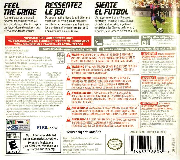 FIFA 15 3DS - Video Game - Used - CaveGamers - Image 2