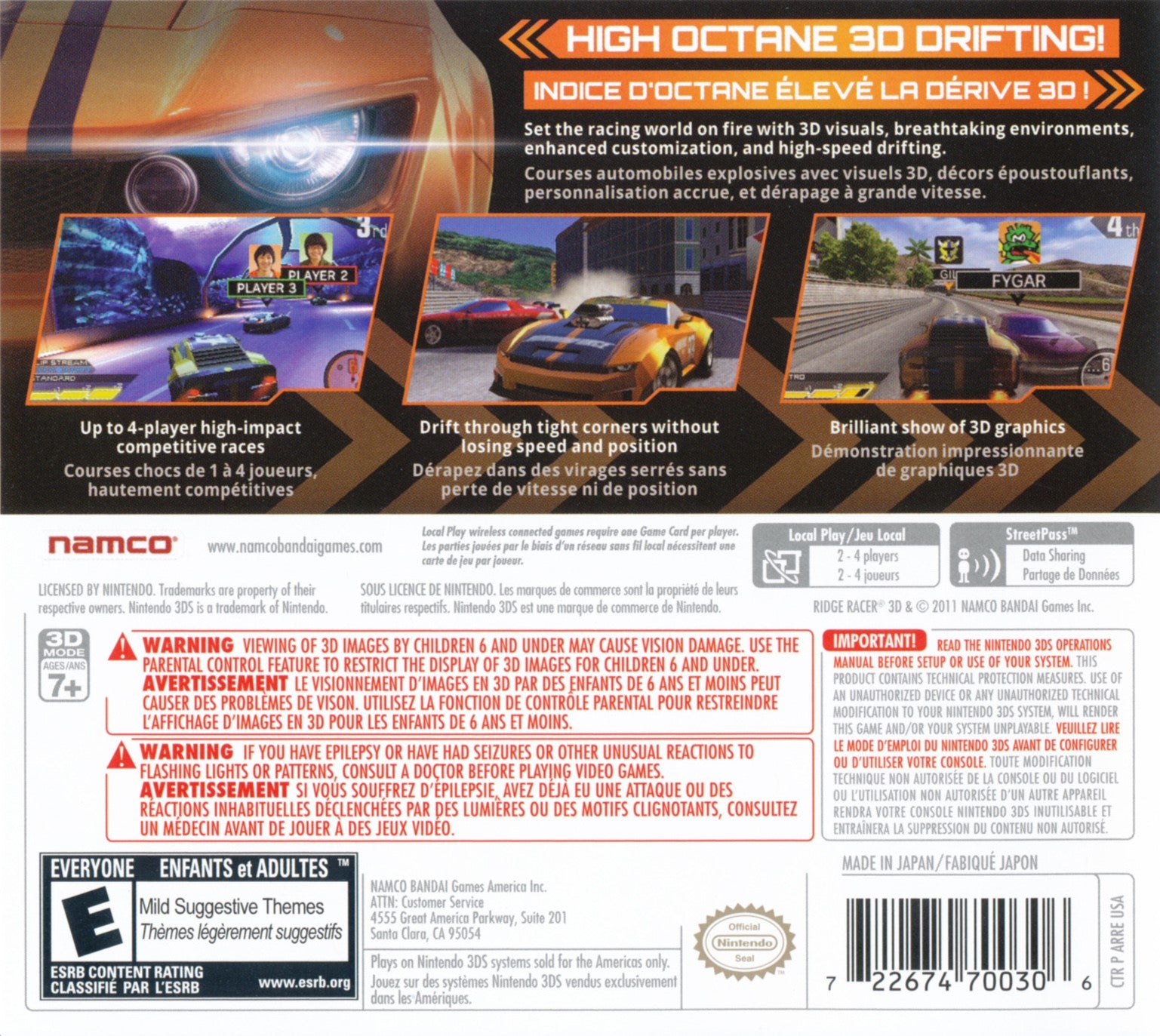 Ridge Racer 3D 3DS - Video Game - Used - CaveGamers - Image 2