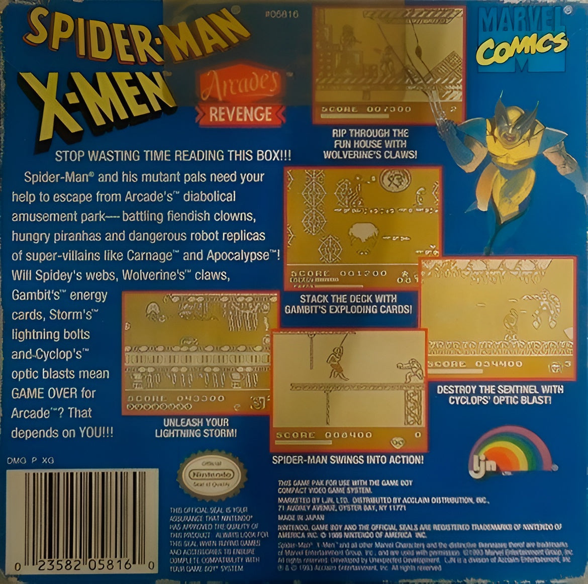 Spider-Man/X-Men: Arcade's Revenge Game Boy - Video Game - Used - CaveGamers - Image 2