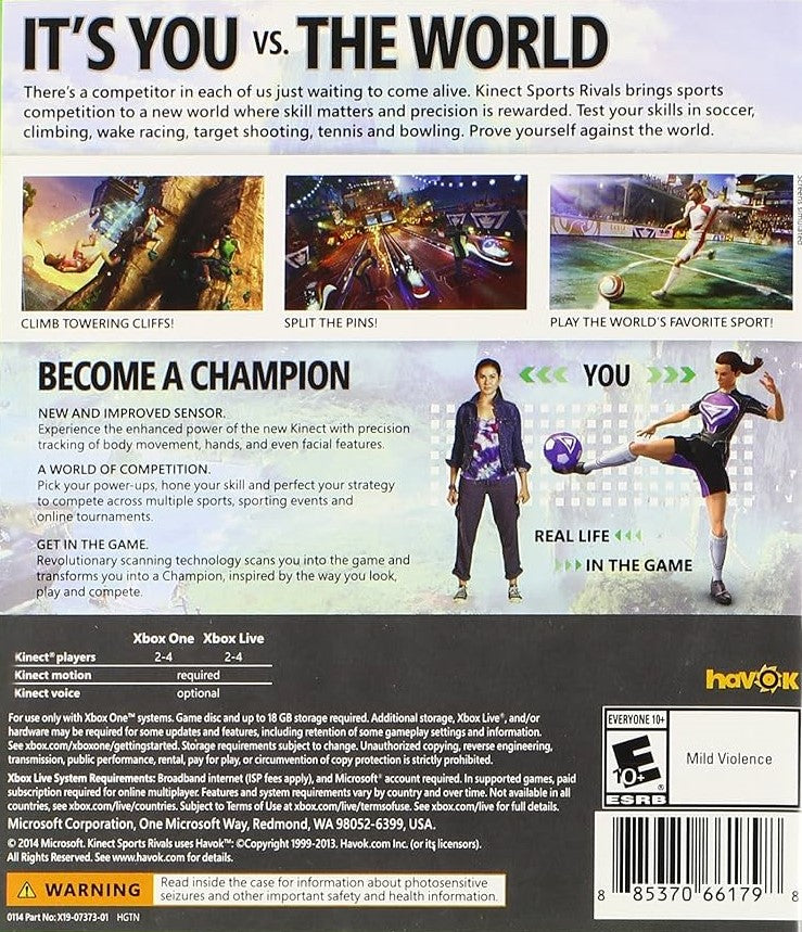 Kinect Sports Rivals Xbox One - Video Game - Used - CaveGamers - Image 2