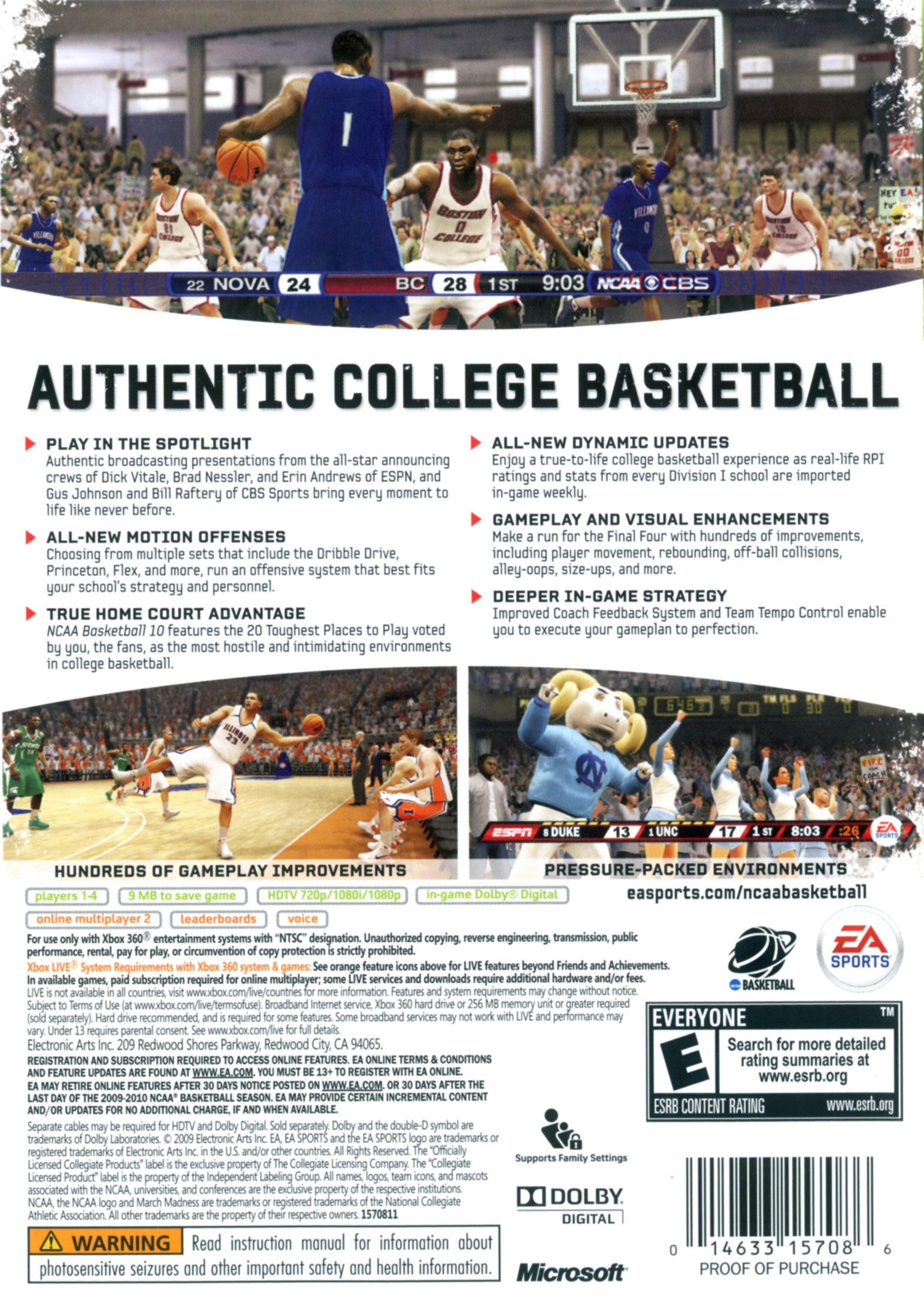 NCAA Basketball 10 Xbox 360 - Video Game - Used - CaveGamers - Image 2