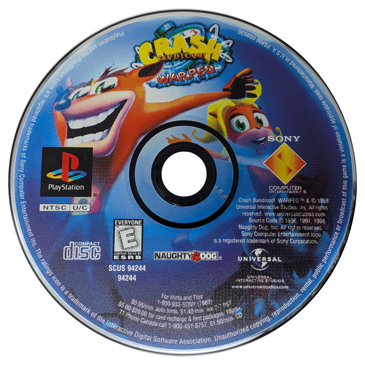 Crash Bandicoot 3: Warped Playstation - Video Game - Used - CaveGamers - Image 3
