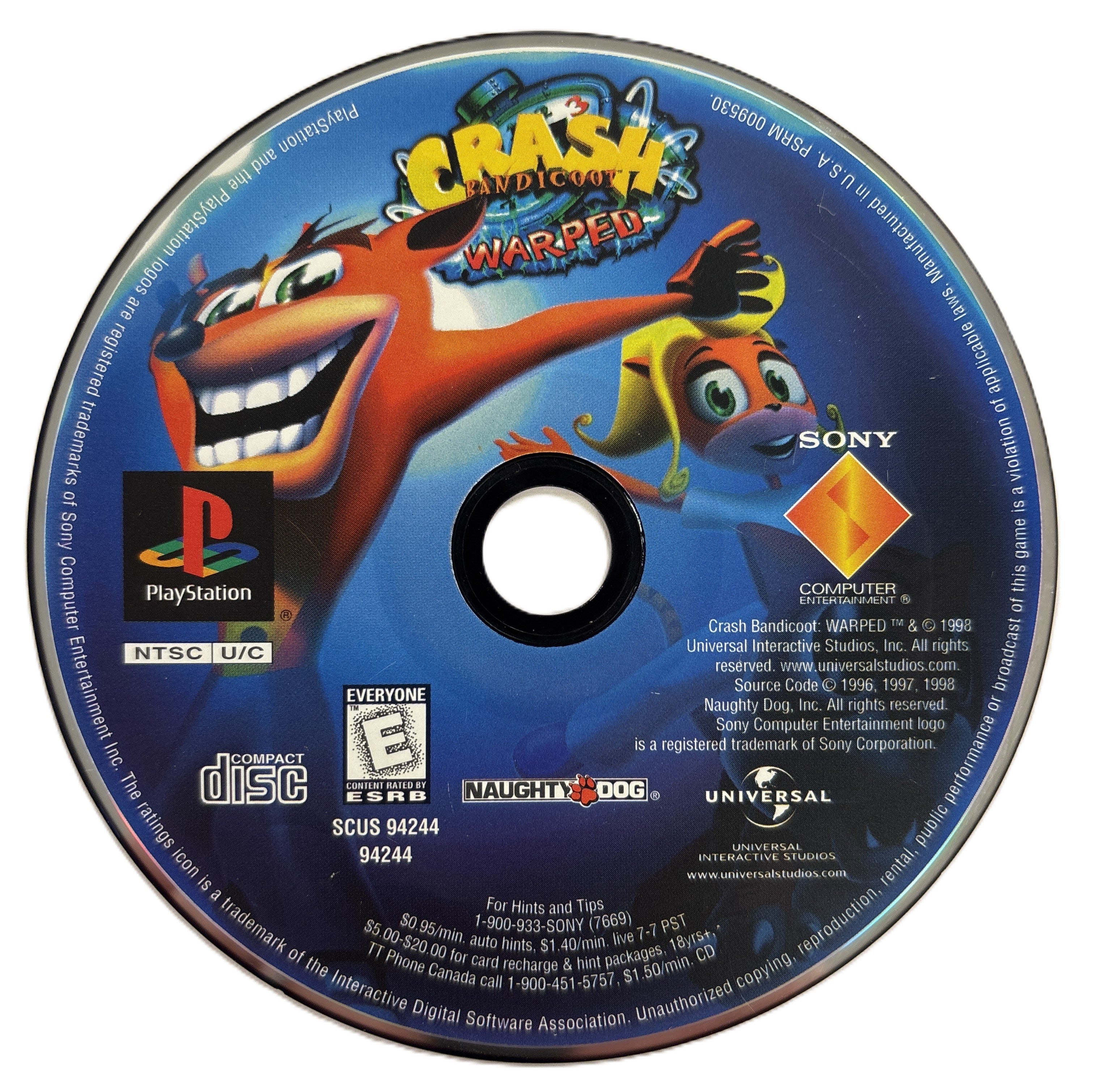 Crash Bandicoot 3: Warped Playstation - Video Game - Used - CaveGamers - Image 4