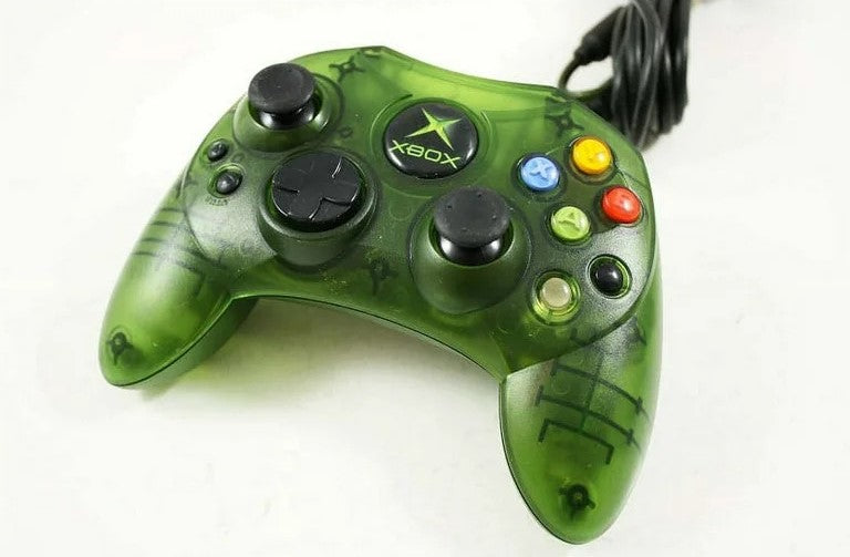Original Xbox Controller S - Green - Video Game Accessory - Used - CaveGamers - Image 3