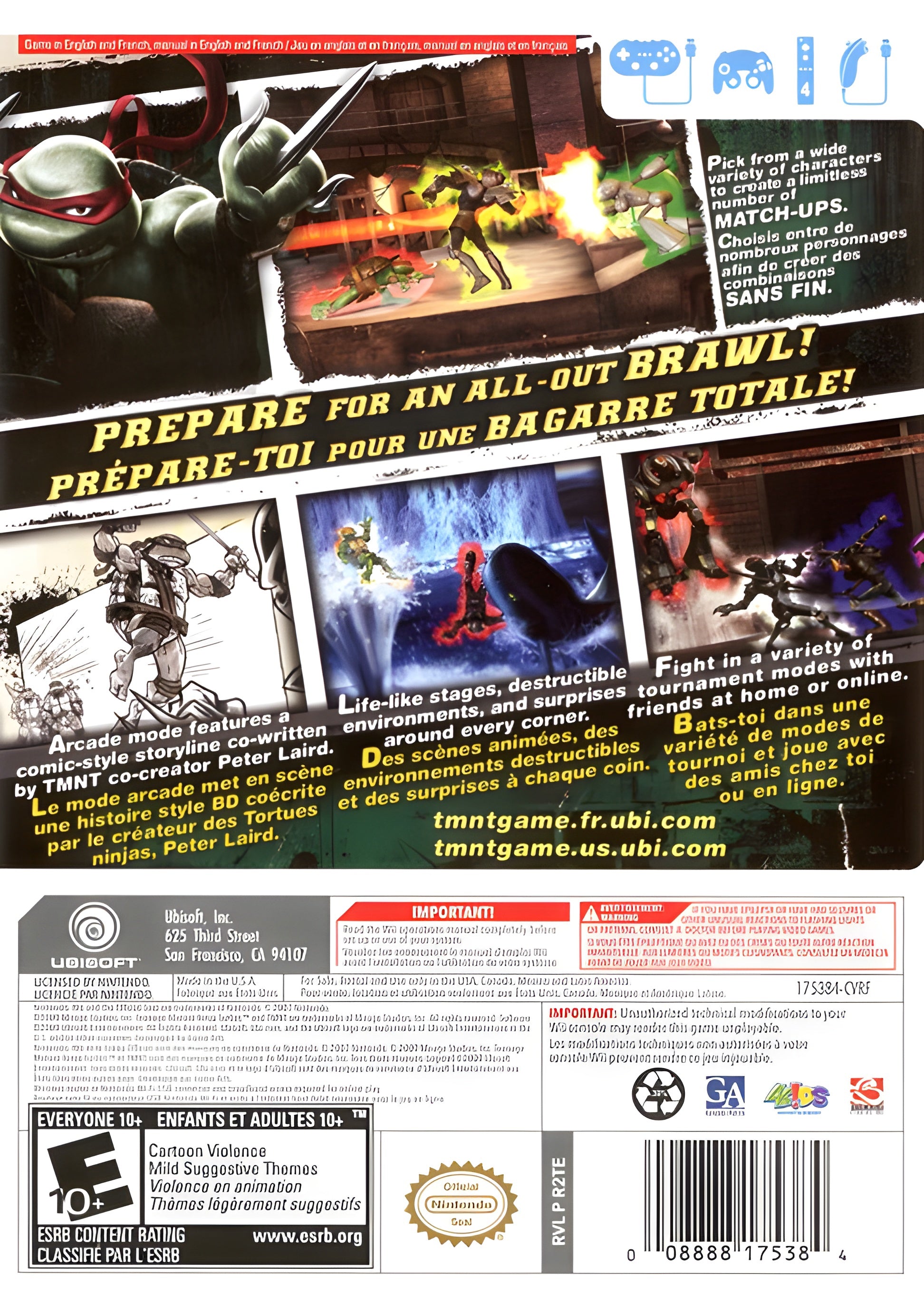 Teenage Mutant Ninja Turtles: Smash Up Wii - Video Game - Used - CaveGamers - Image 2