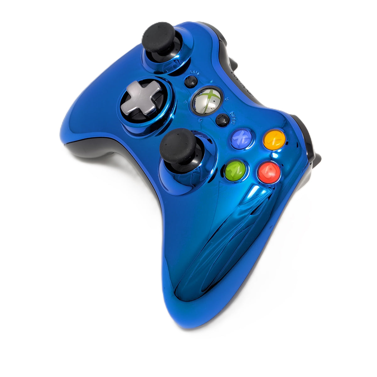 Xbox 360 Wireless Controller - Chrome Blue - Video Game Accessory - Used - CaveGamers - Image 6